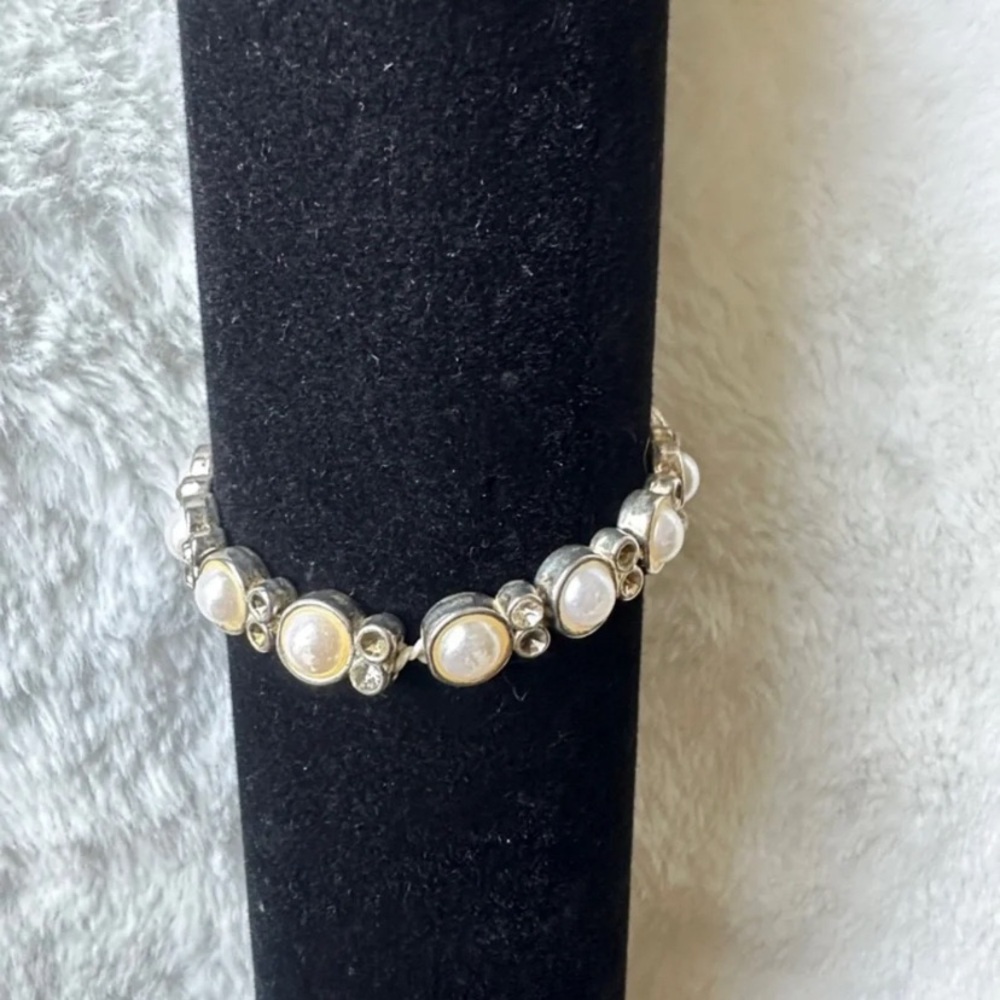 Silver Pearl-Accent Stretch Bracelet - Women Jewelry